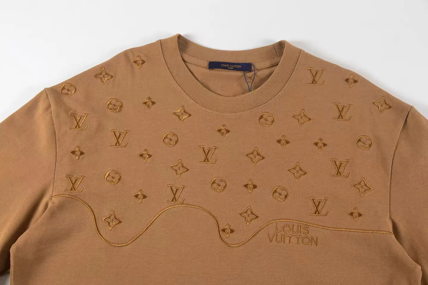🅿️160 Style: 2026 new Louis Vuitton short-sleeved T-shirt Material: High version 300g double yarn combed cotton Size: S～XL Color: Khaki Style number: Z030